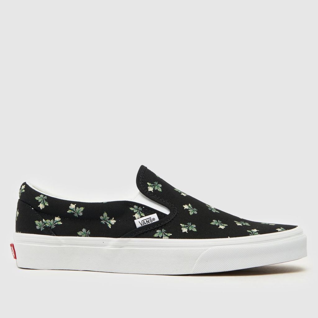classic slip-on trainers in black & green