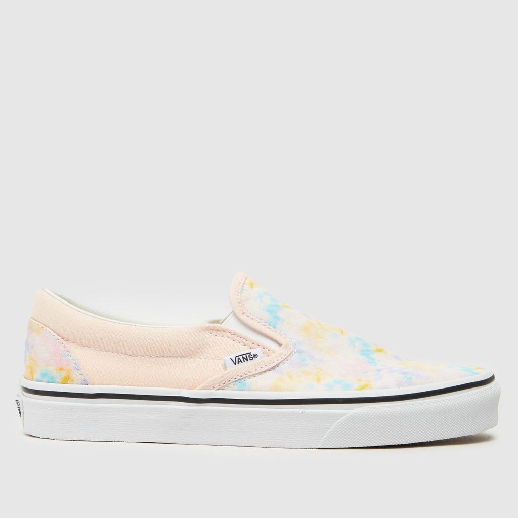 classic slip-on trainers in peach
