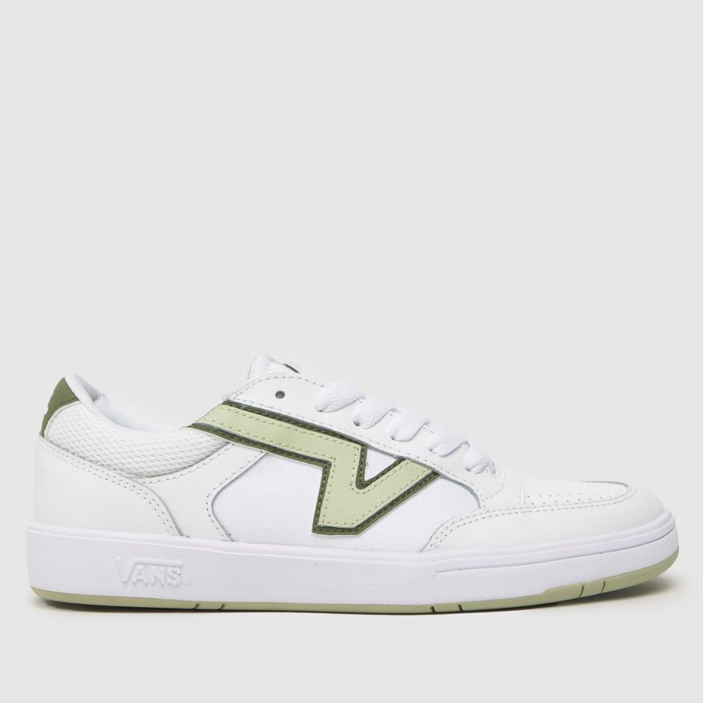 lowland comfycush trainers in white & green