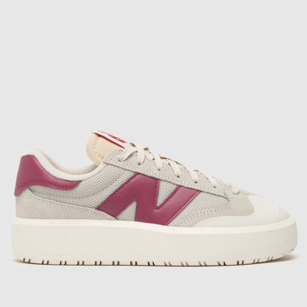 ct302 trainers in white & burgundy