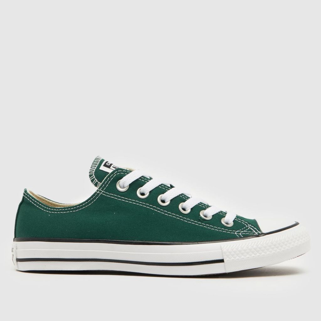 all star ox trainers in dark green