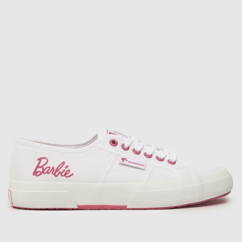 2750 barbie logo trainers in white & pink