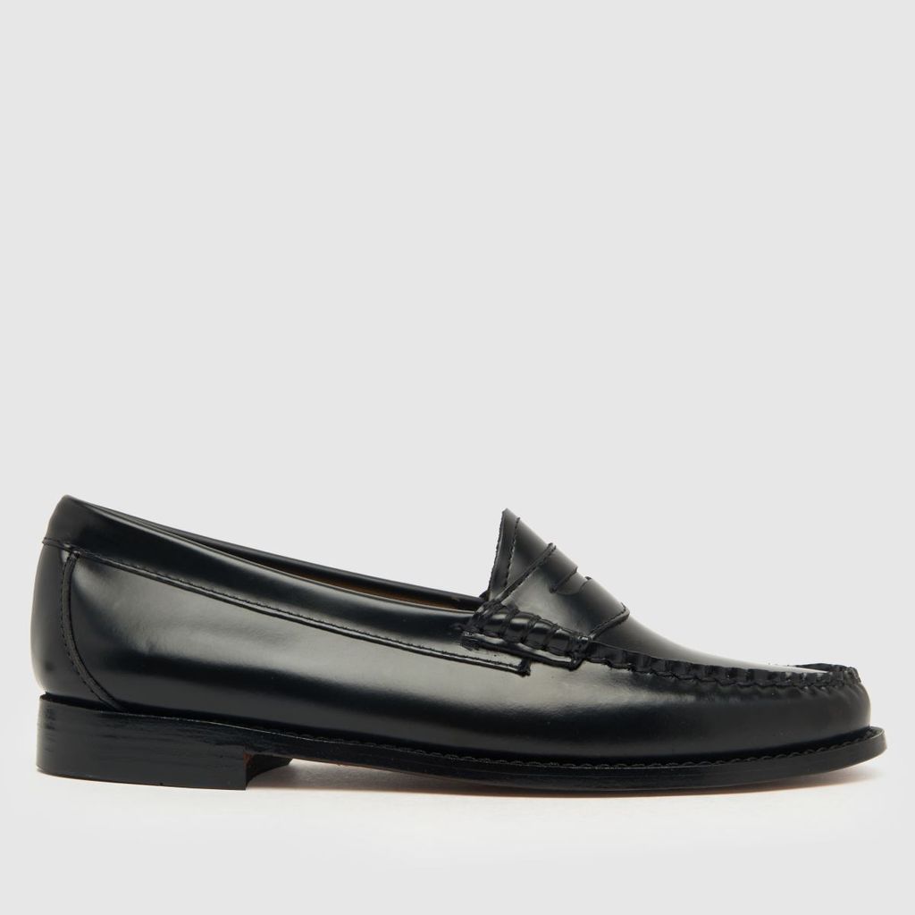 easy weejuns penny loafer flat shoes in black