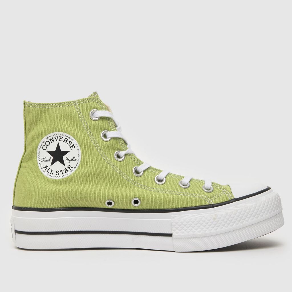 all star lift hi trainers in lime