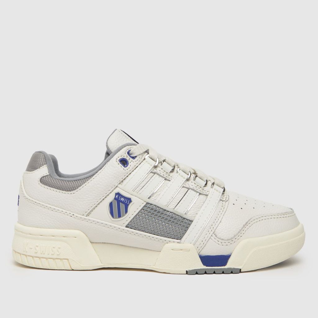 gstaas gold trainers in white & blue