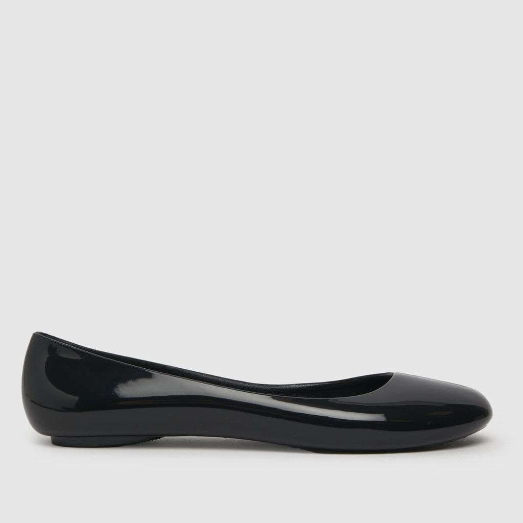 plain ballet flat shoes in black