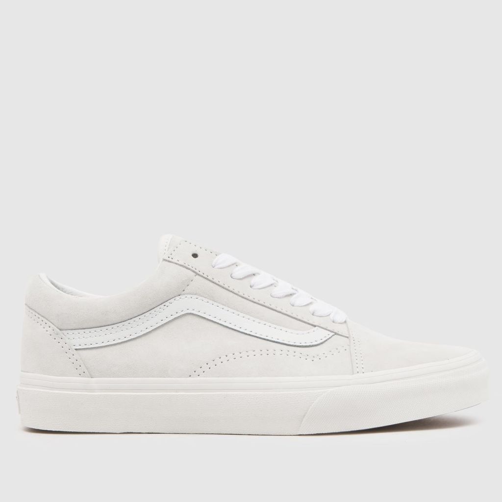 old skool trainers in white