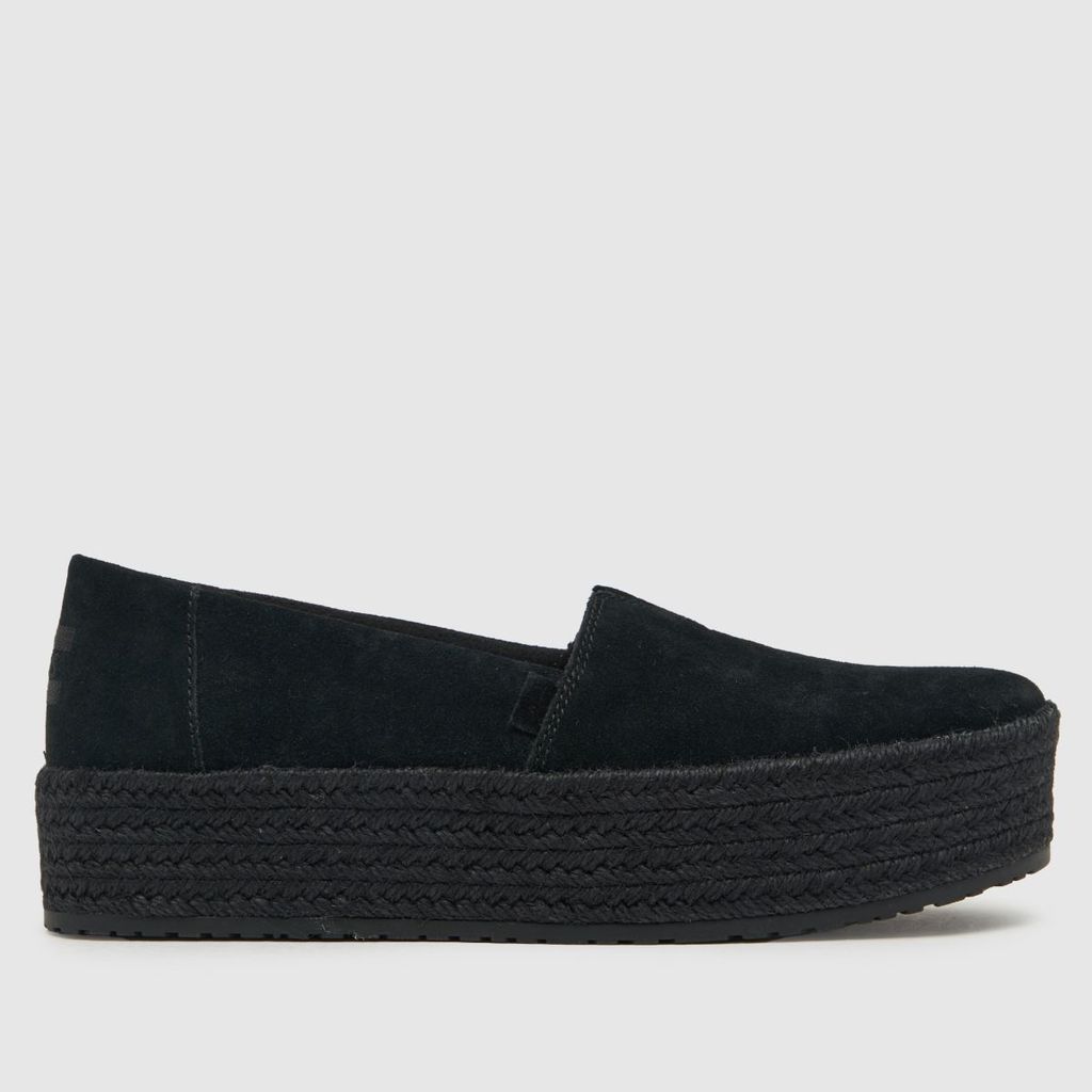 valencia slip on flat shoes in black