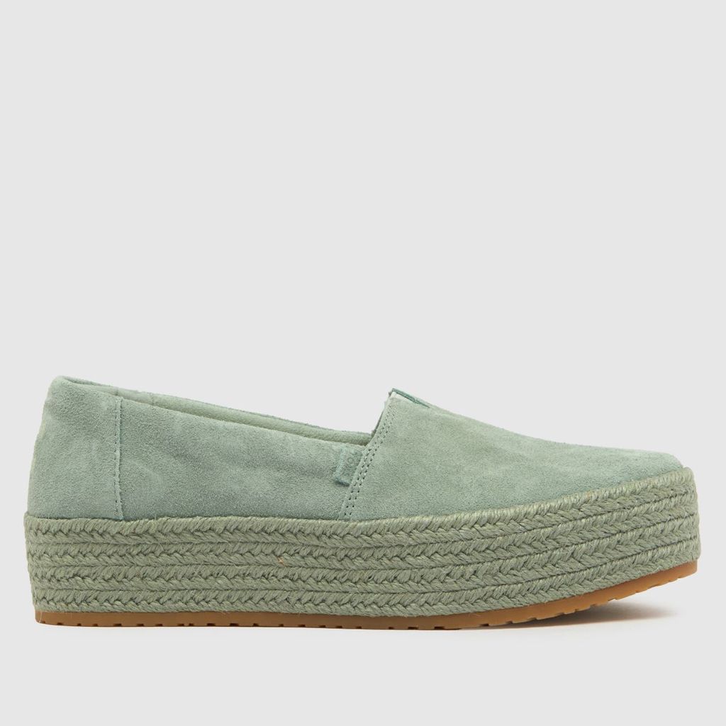 valencia slip on flat shoes in light green