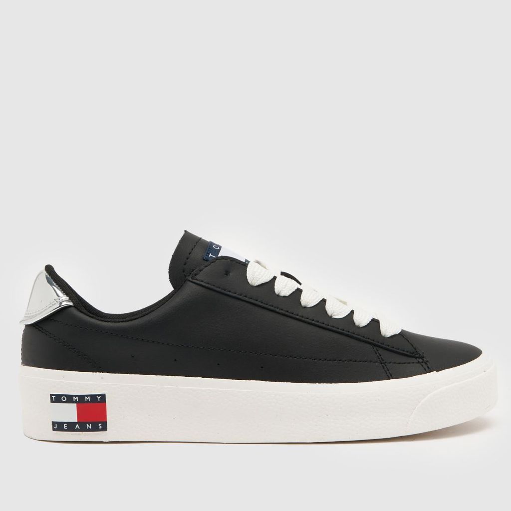 vulc leather trainers in black