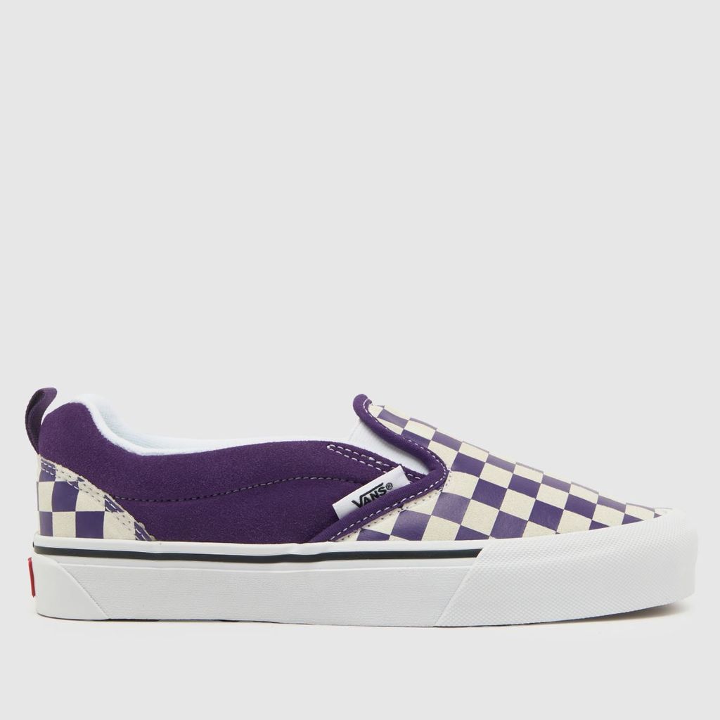 knu slip trainers in white & purple