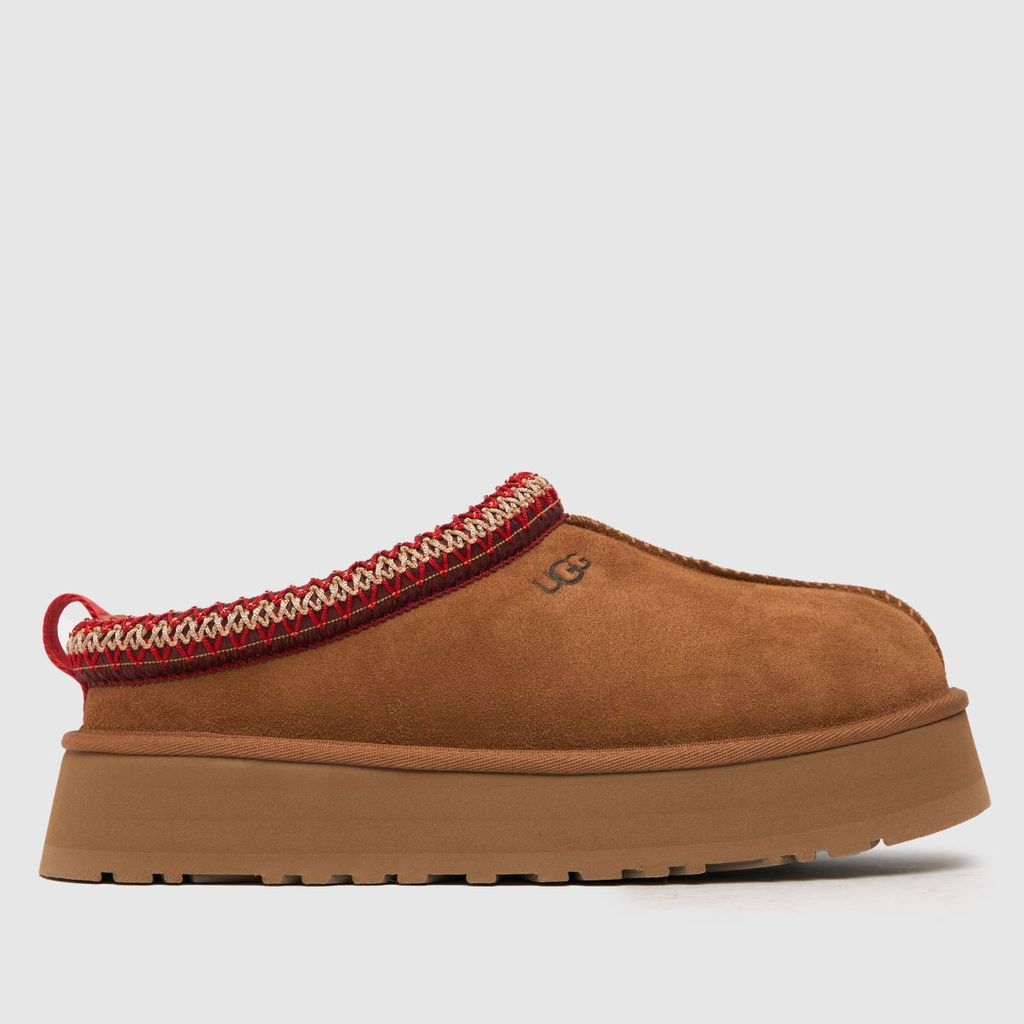 tazz platform slippers in chestnut
