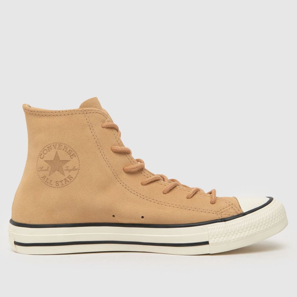 all star hi mono suede trainers in beige
