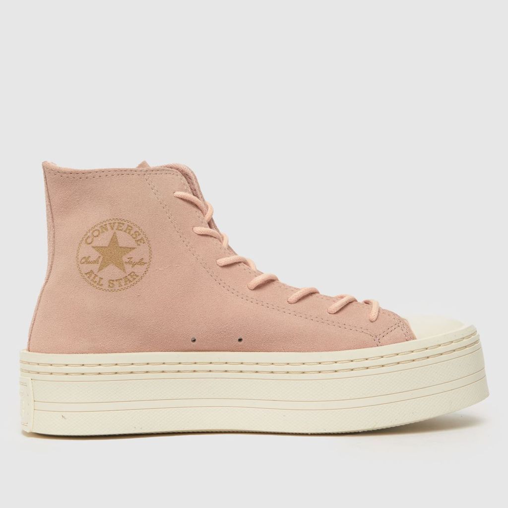 all star modern lift trainers in pale pink