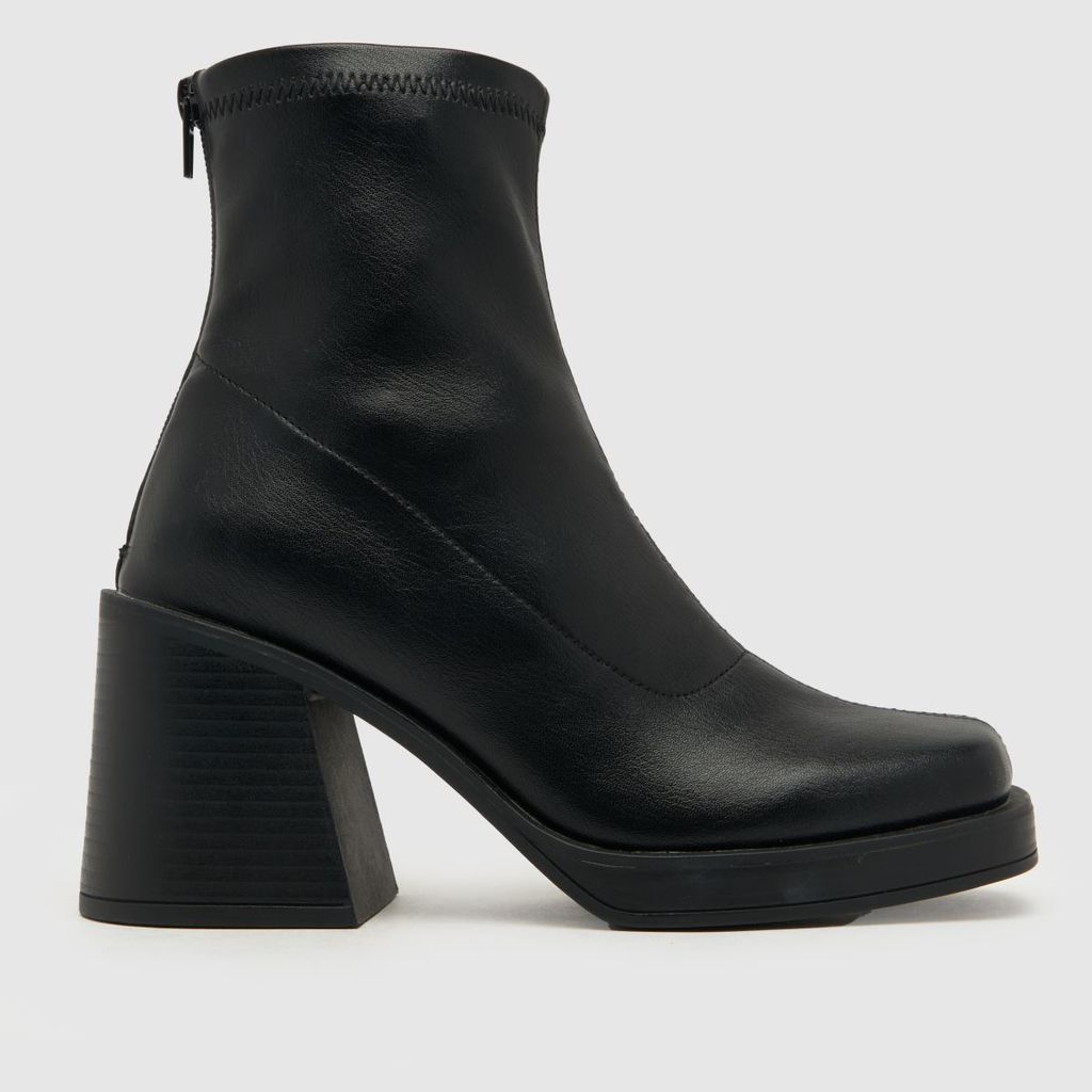 brielle platform stretch boots in black