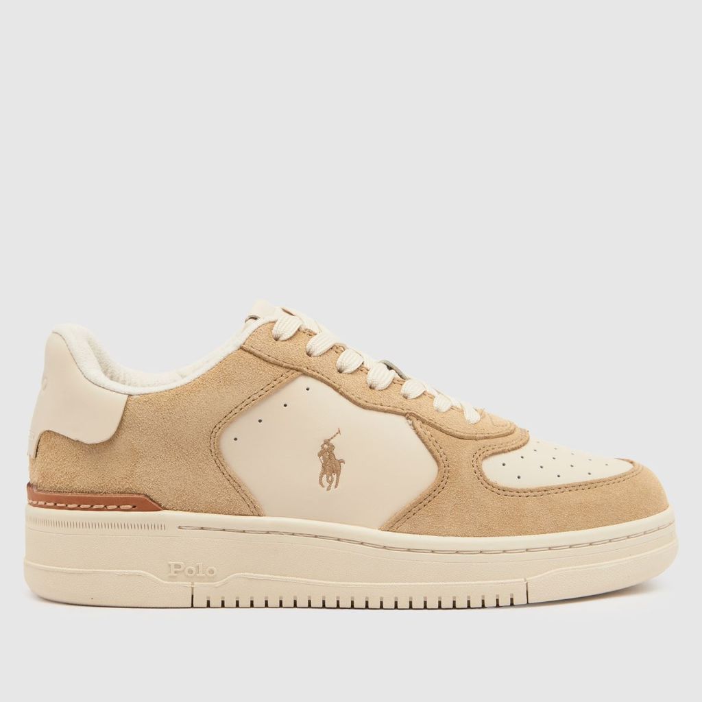 masters court trainers in white & beige