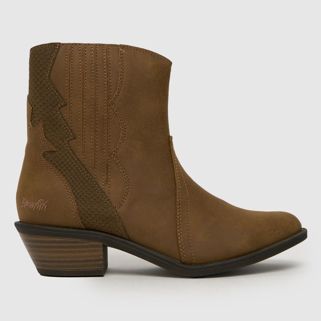 langle vegan western boots in brown