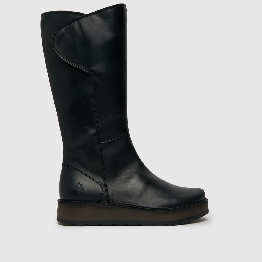 rhea knee high boots in black