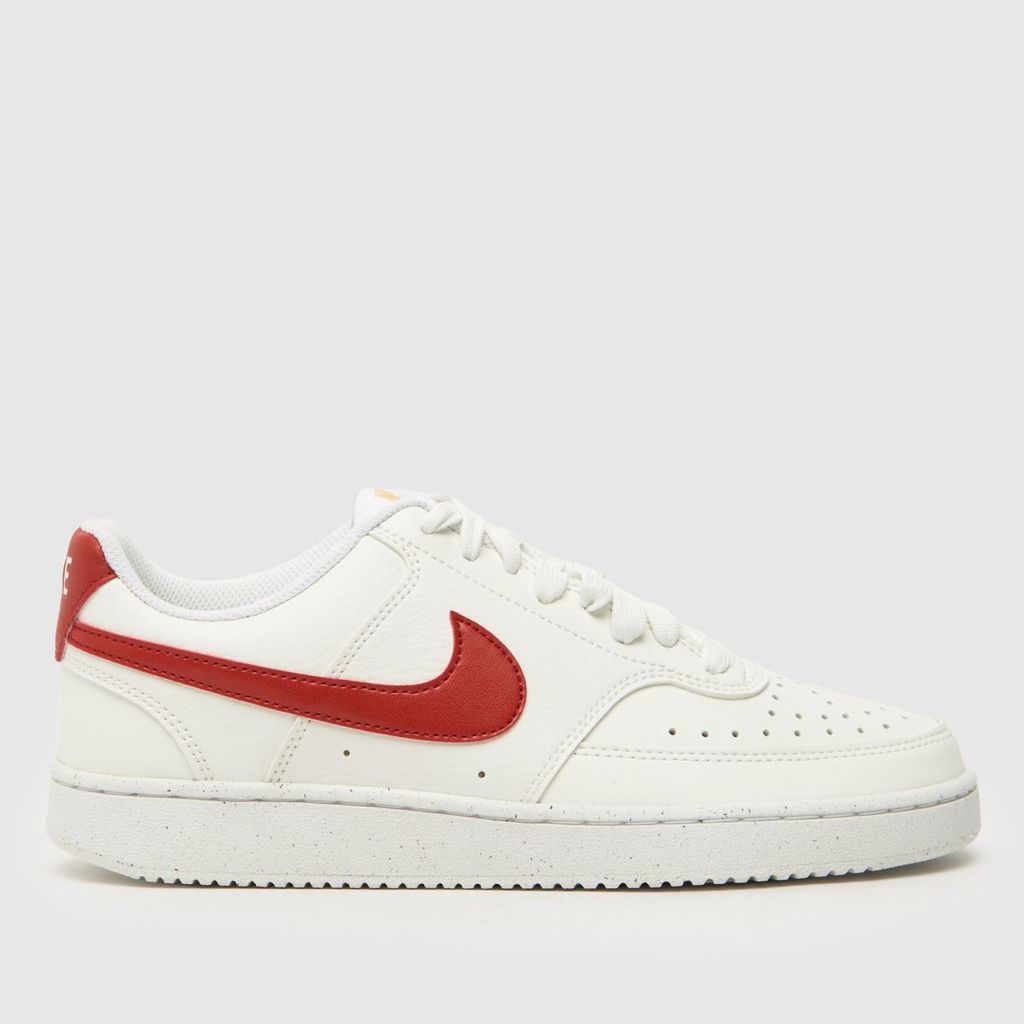 court vision low better trainers in white & red