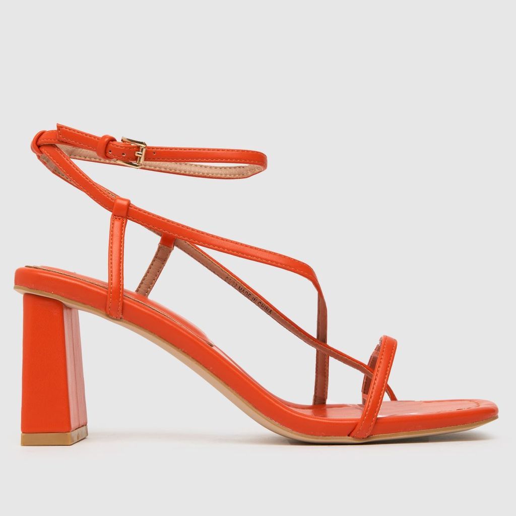 storm strappy high heels in orange
