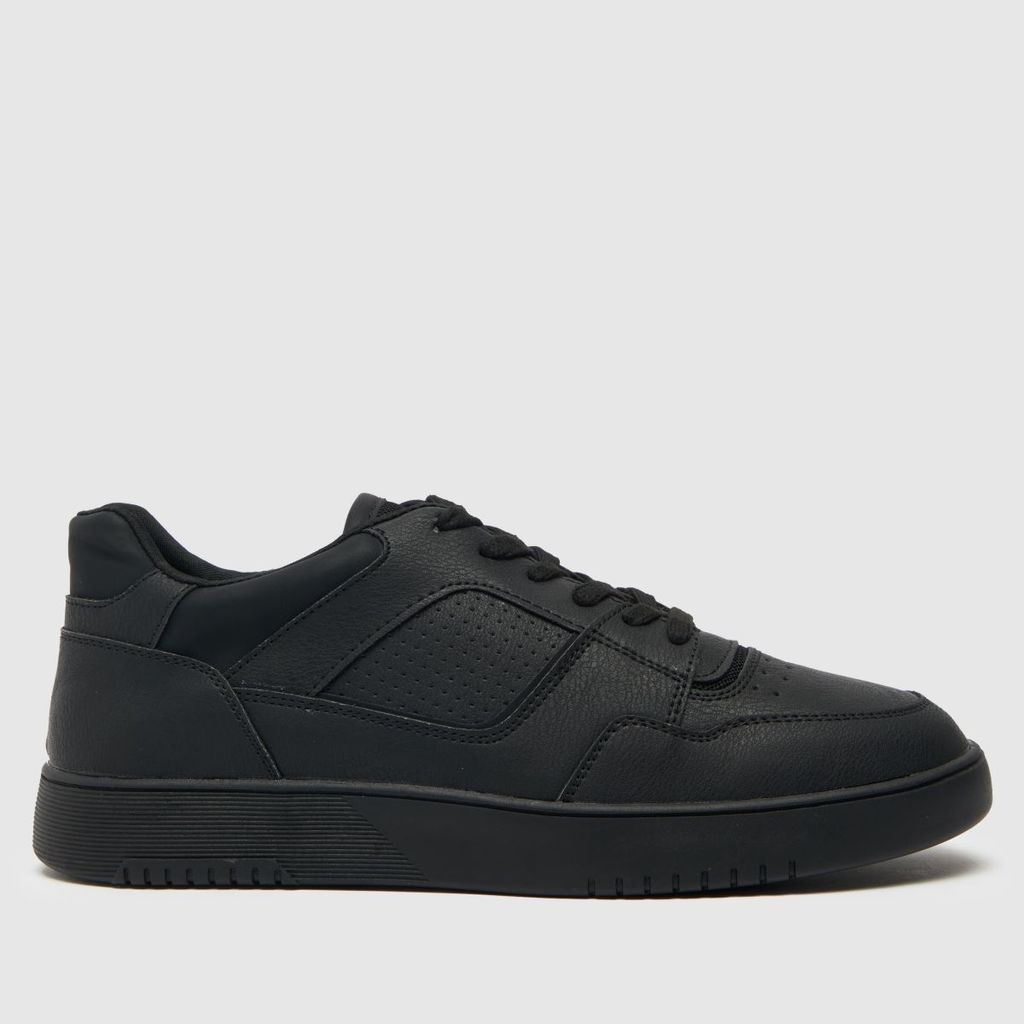 mabel panelled lace up trainers in black