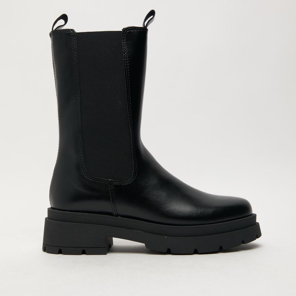 august high cut chelsea boots in black