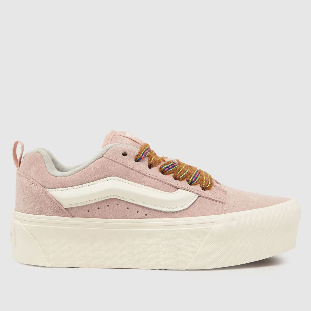 knu stack trainers in pale pink