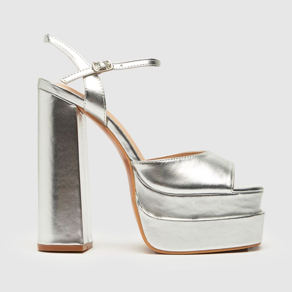 shay platform high heels in silver