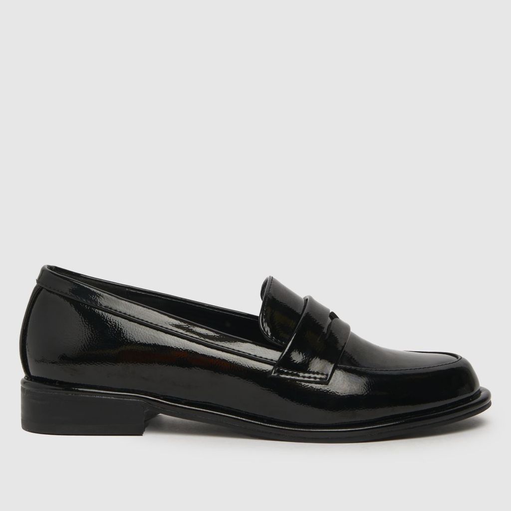 lorelle patent rand loafer flat shoes in black