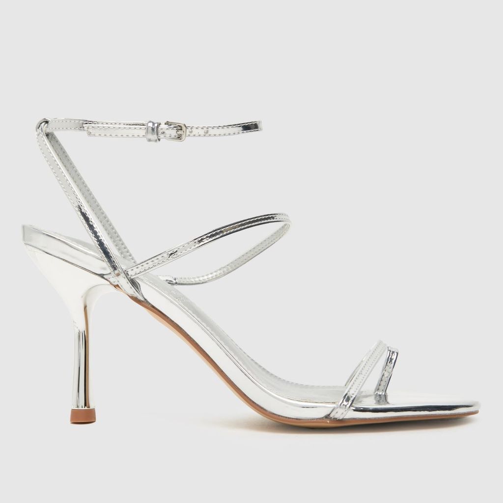 stasia toe loop high heels in silver