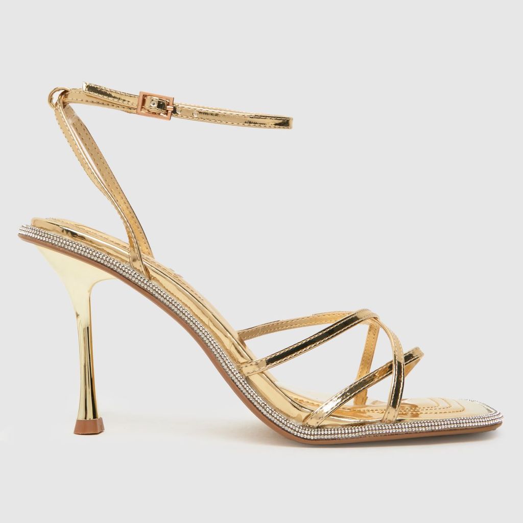 summer embellished high heels in gold