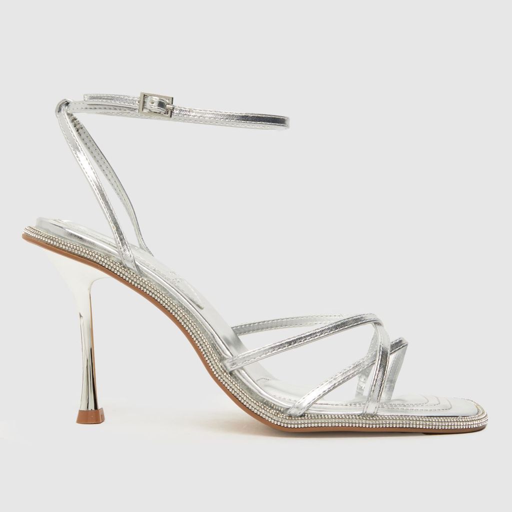 summer embellished high heels in silver