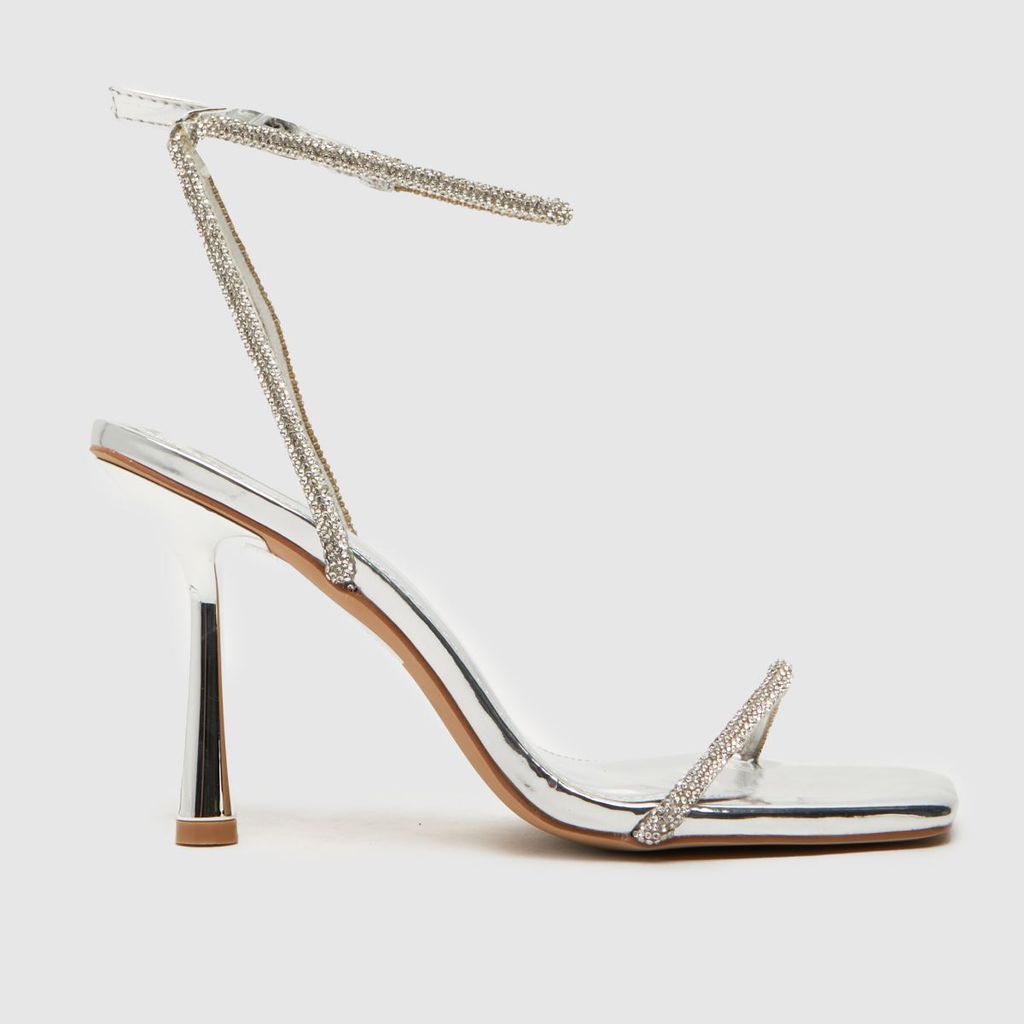 santo high heels in silver
