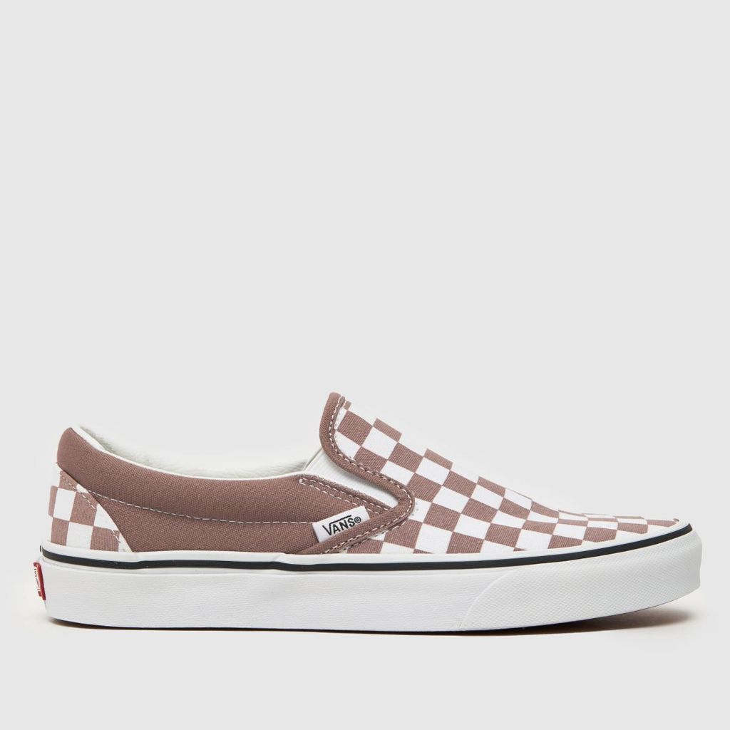 classic slip on trainers in brown
