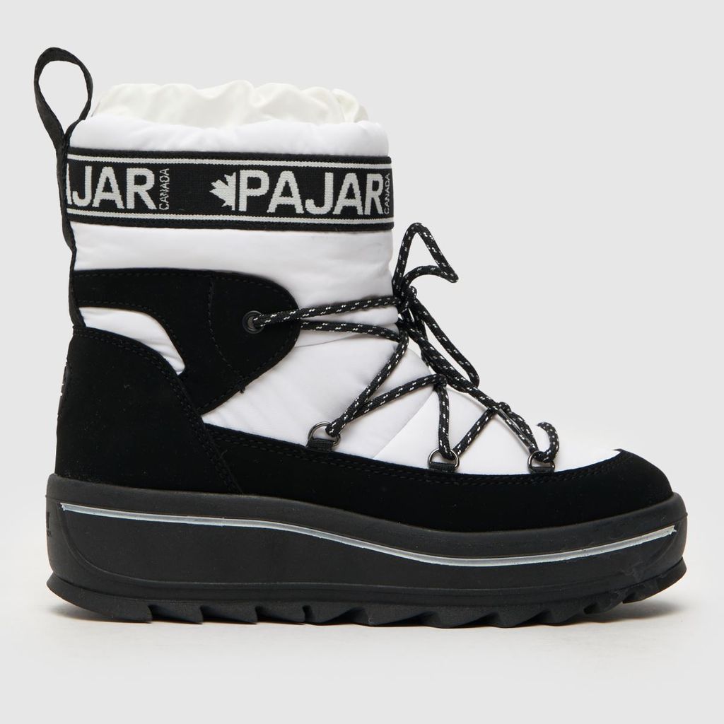 galaxy ankle snow boots in black & white