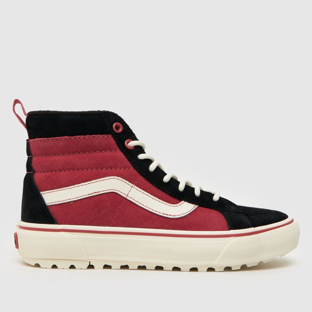 sk8-hi trainers in black & red