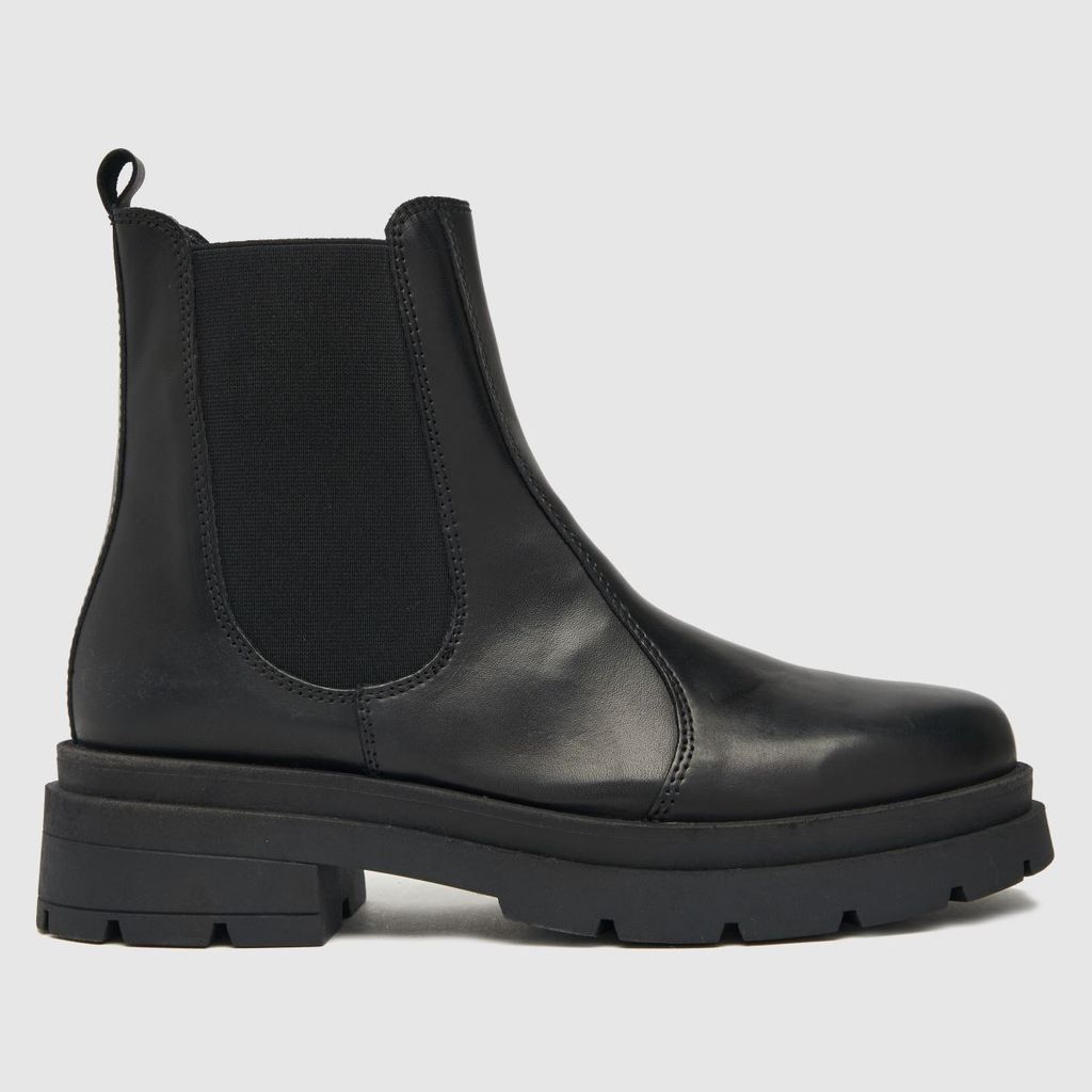 ace leather chelsea boots in black