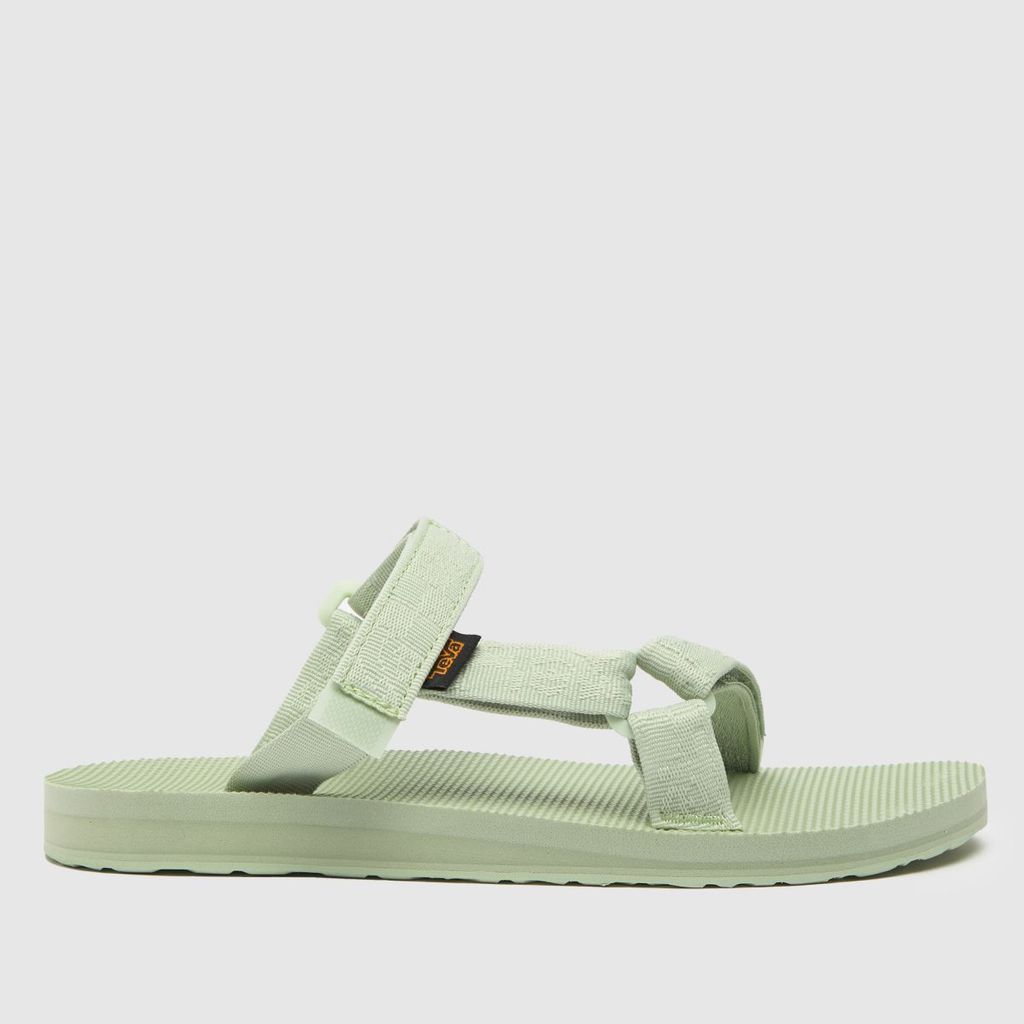 universal slide vegan sandals in light green
