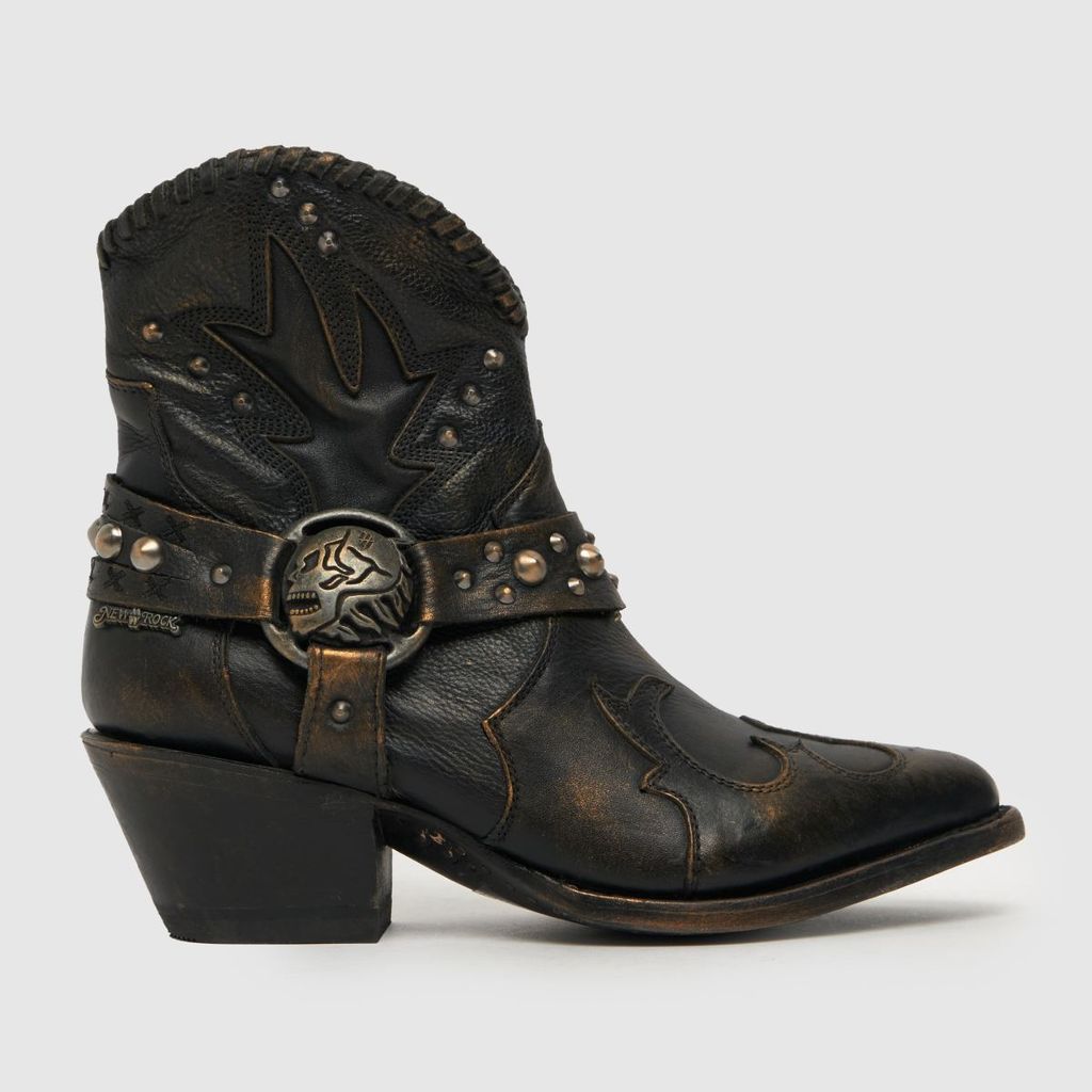 western ankle boots in black