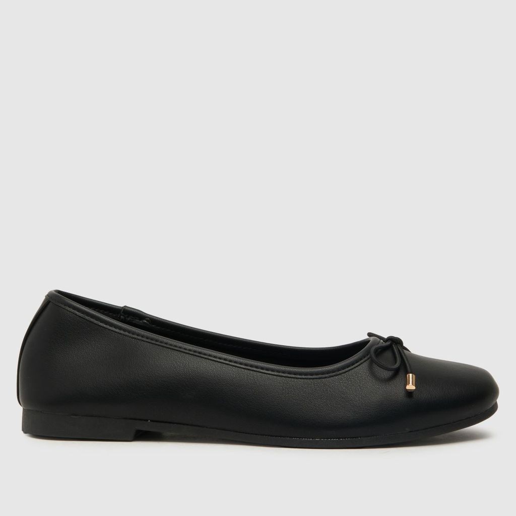 leanne ballerina flat shoes in black