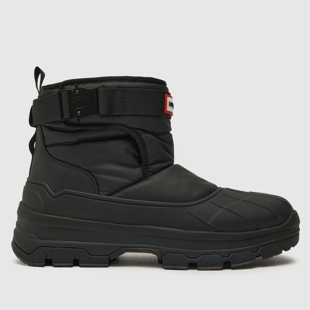 HUNTER BOOTS short buckle snow boots in black