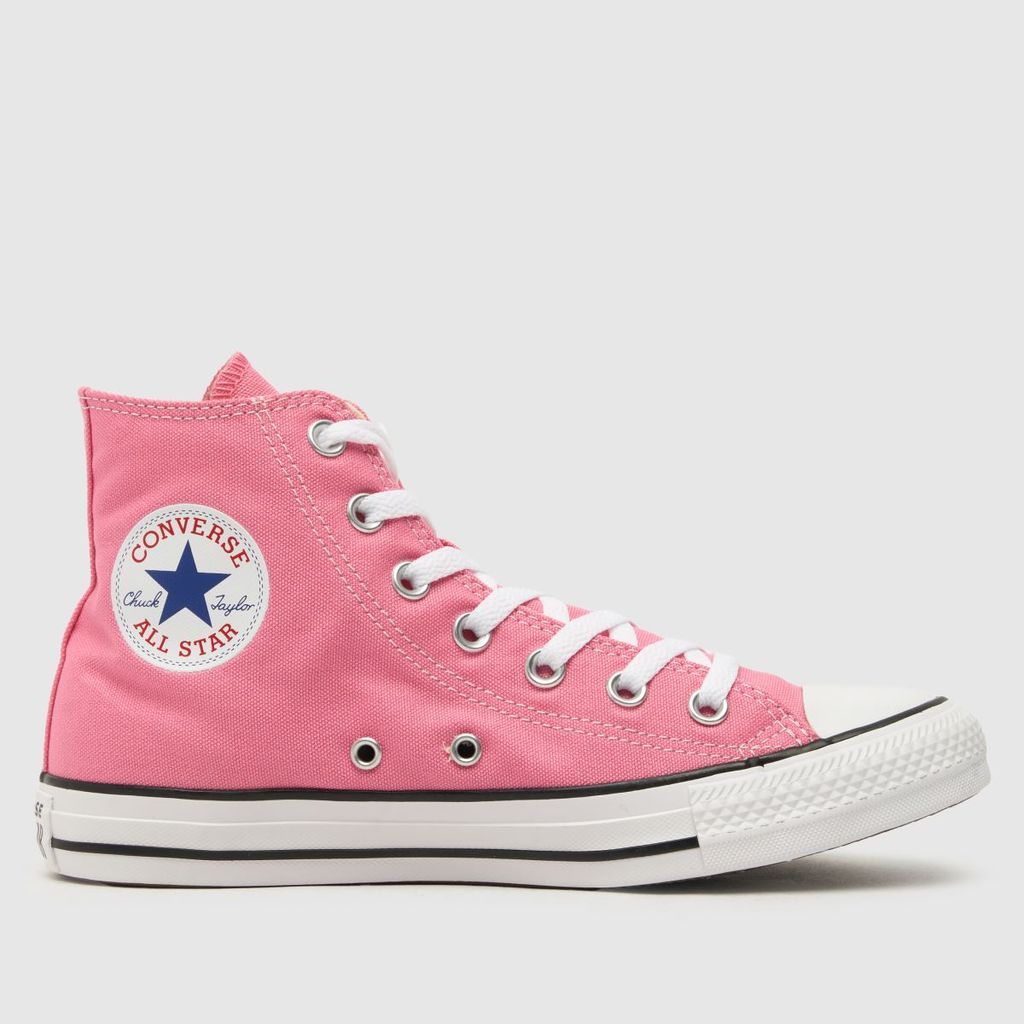 all star hi trainers in pink