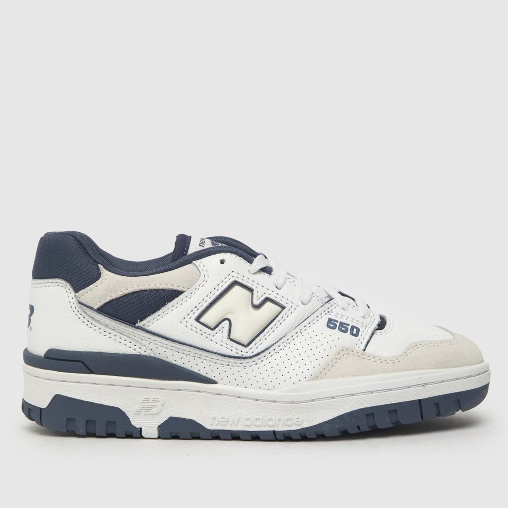 bb550 trainers in white & blue
