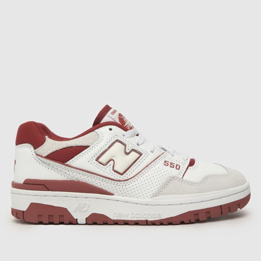 bb550 trainers in white & red