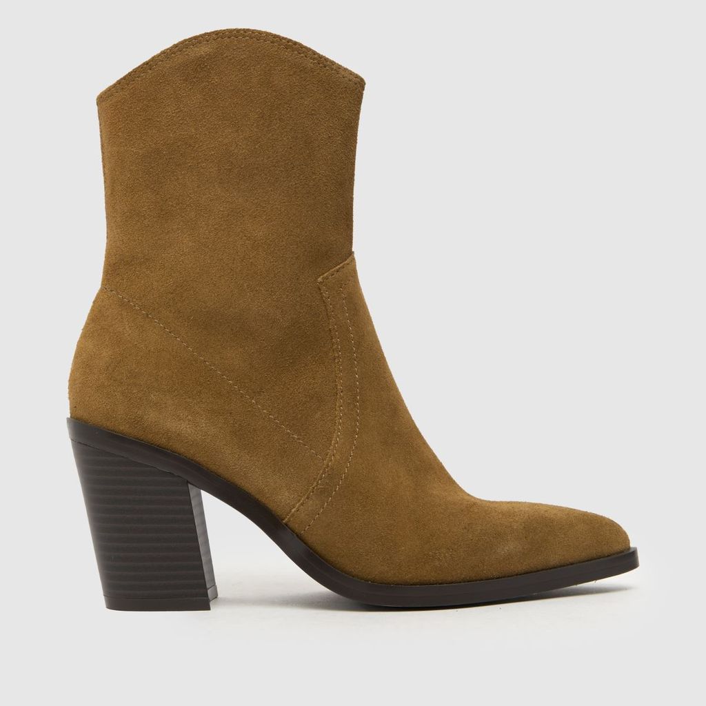angelo suede western boots in tan