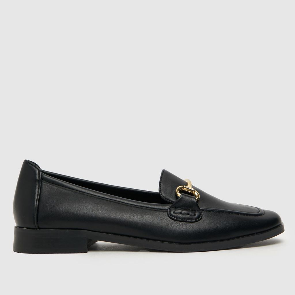 lucena snaffle loafer flat shoes in black