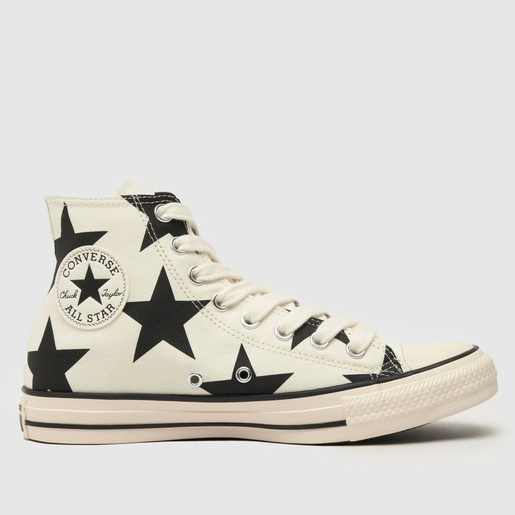 all star hi new form trainers in white & black