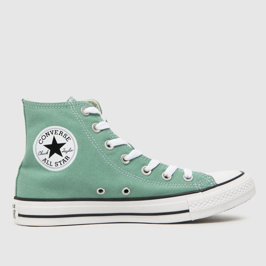 all star hi trainers in green