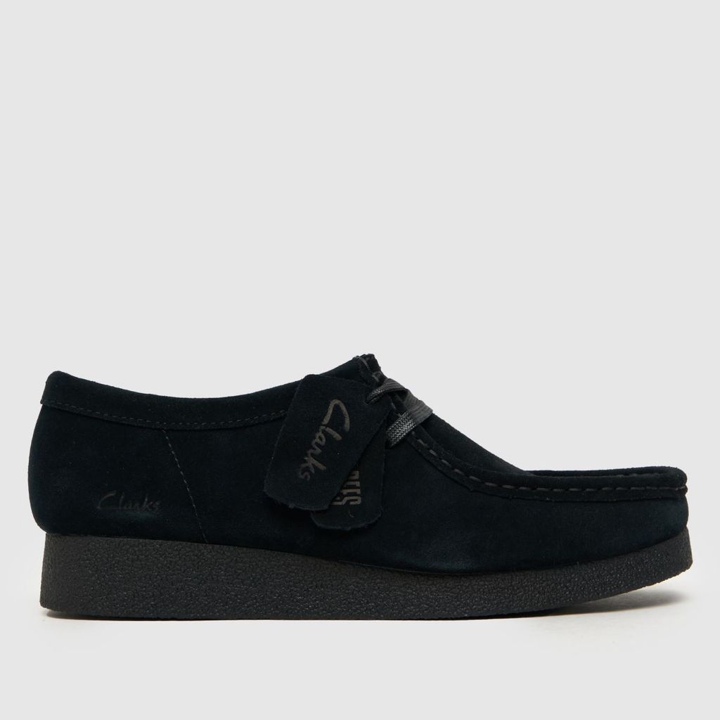 wallabee evo flat shoes in black