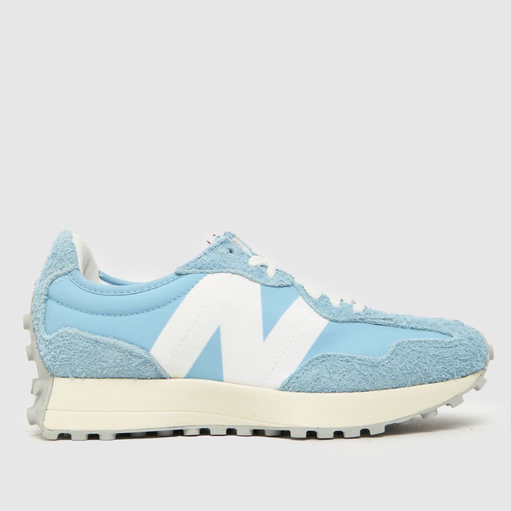 327 trainers in white & pl blue